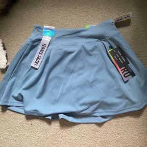 blue tennis skort
